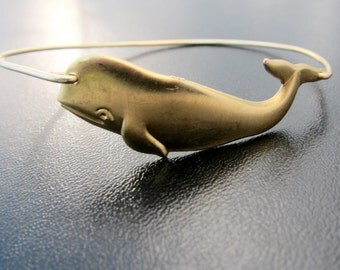 Whale Bracelet, Whale Jewelry, Statement Bracelet, Statement Jewelry, Nautical Jewelry, Ocean Jewelry, Whale Bangle Bracelet