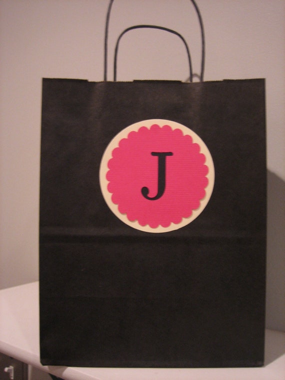 Items similar to Initial Gift Bag on Etsy