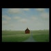 5 x 7 Old FARMHOUSE Landscape Miniature Original HEARTLAND Folk House Fine Art Painting