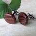 Cocobolo Wood Cuff Links - Handmade Round Wooden Cufflinks - Perfect for the Groom or 5-Year Anniversary Gift - 3/4 inch Diameter