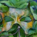 Fall Oak Leaf Handmade Leather Mask