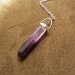 Double Terminated Amethyst Point Pendant and Sterling Silver Necklace 925