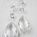 Silver Crystal Quartz Bridal Earrings - Summer Weddings - For the Bride