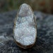 Dreamy White Agate Druzy Ring - Oval - Rough Titanium White Druzy