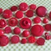 Assorted Vintage Red Plastic Shank Buttons
