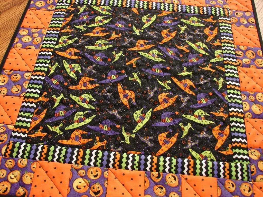 Quilted Halloween Table Topper or Wall Hanging