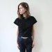 Vintage 50s Black Button Up Shell Top