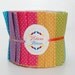 Scrumptious Honey Sweet Quilt Jelly Roll Fabric 20 Strips Colorful Pastel Polka dots Green Purple Pink Yellow Blue