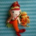 Citrus mermaid doll and jellyfish friend