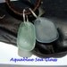 2 Drilled English Seaglass Small Pendants Blue Grey And Sea Foam (582)
