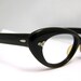 Womens Black Cats eye 1950s EYEGLASSES by Bausch and Lomb ,