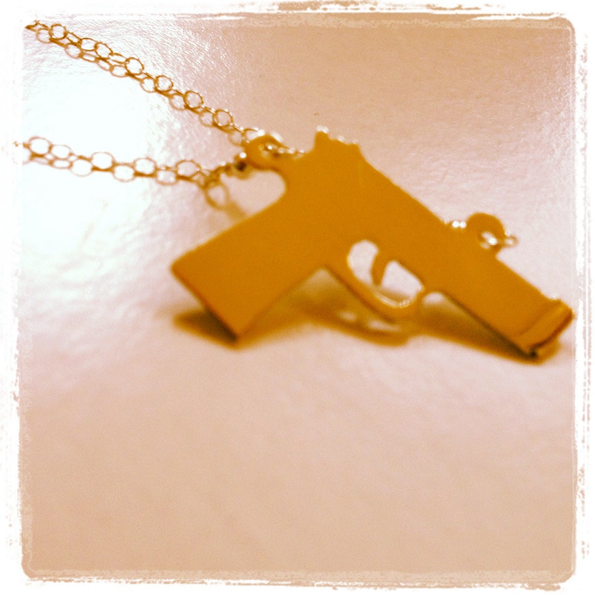 The Gold Gun Necklace by AddieMia on Etsy