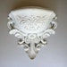 Vintage Homco Wall Sconce, White Planter, Wall Hanging, Ornate Wall Decor, Shabby and Chic, Cottage Chic