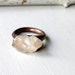 Copper Ring Topaz Ring Clear Raw Crystal Organic Raw Artisan Handmade