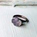 Copper Ring Amethyst Pale Grey Lavendar Gemstone February Birthstone Artisan Handmade