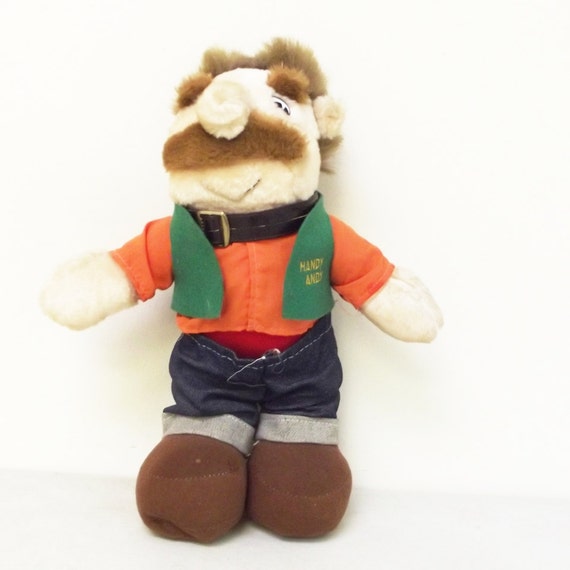 Items similar to Vintage 15" Plush Handy Andy Hardware Store Doll Toy