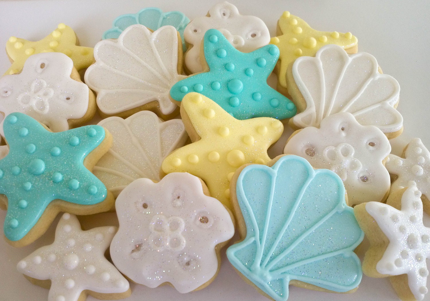 Sea shell Mini Sugar Cookies 2 dozen by acookiejar on Etsy
