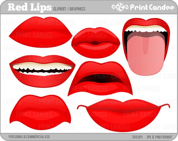 70 OFF SALE Red Lips Personal and Commercial Use