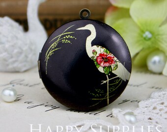 New Technology - 1pcs 33mm (PL-33-358) Handmade Antique Bronze Brass Photo Locket Pendant / Charm