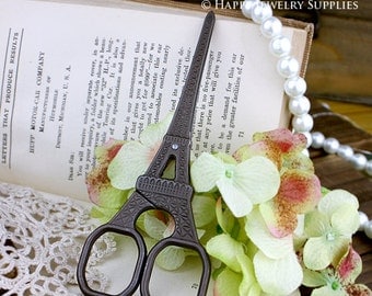 1pcs High Quality Vintage Style Eiffel Tower Stainless Steel Antique Bronze Scissors (T09)