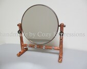 Freestanding Copper Shaving Makeup Mirror