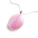 Pink Dichroic Pendant Necklace - Fused Glass Jewelry RESERVED