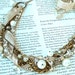 Pearl & Ribbon Bridal Necklace Vintage Gold Crystal Chunky Bridesmaid - New Year's Revolution Necklace