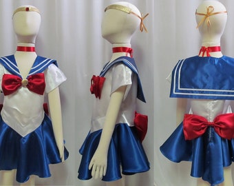 Child's Sailor Moon Costume Cosplay Costume Size Girls 18 mo 2 3 4 5 6 7 8 9 10 11 12 14