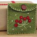 Felt berry purse. Christmas gift bag