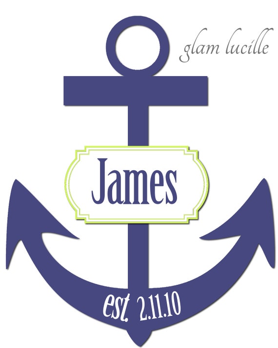 Items similar to Nautical Personalized Name Wall Printable on Etsy