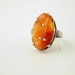 Carved Carnelian Sterling Ring - Vintage