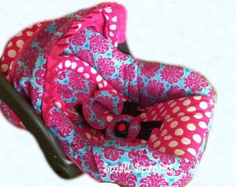 Custom Boutique Maggie May Infant car seat cover 5 piece set