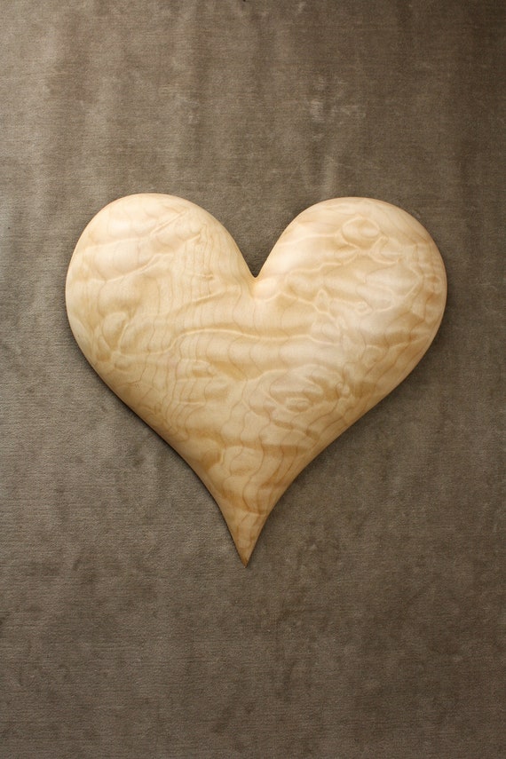 Personalized Anniversary Heart Wood Carving a Wedding Gift