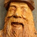 Wood Spirit Wood Carving Anniversary Gift, Christmas Gift for Dad carved by Gary Burns the Treewiz, Handmade Woodworking
