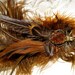 Steampunk Amber Copper Brass Beetle Feather Fascinator Burlesque