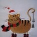 6 Country Fat Cats Embroidered Quilt Blocks