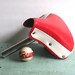 Vintage Troxel Bicycle Seat Red White