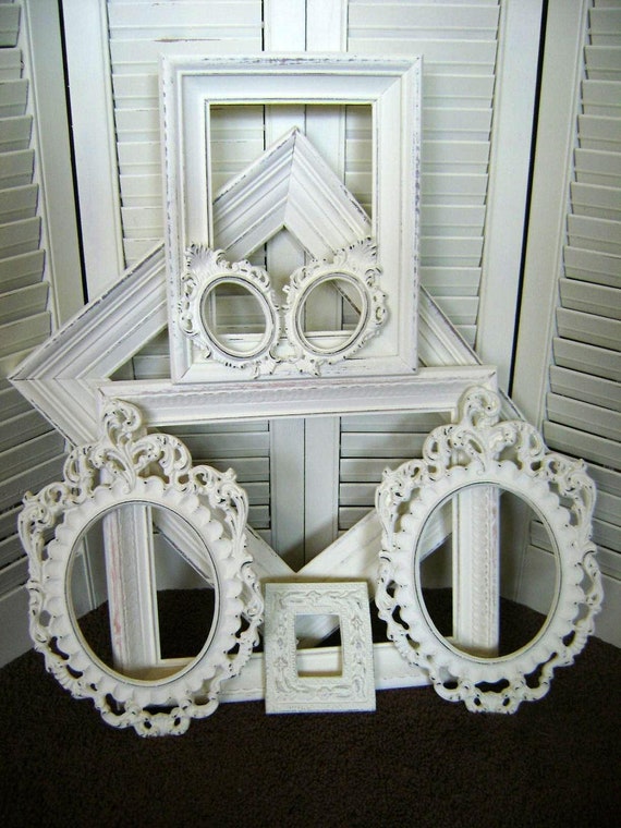 Picture Frame Assortment Shabby Distressed French Country