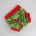 Medium Kermit the Frog Muppets Fleece Diaper Soaker Diaper Cover, Kermit Green and Rocket Red, Ready to Ship
