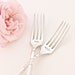 Wedding Forks. Mr. and Mrs. Forks Wedding Table Setting 1935-1948 Capri Vintage Modern