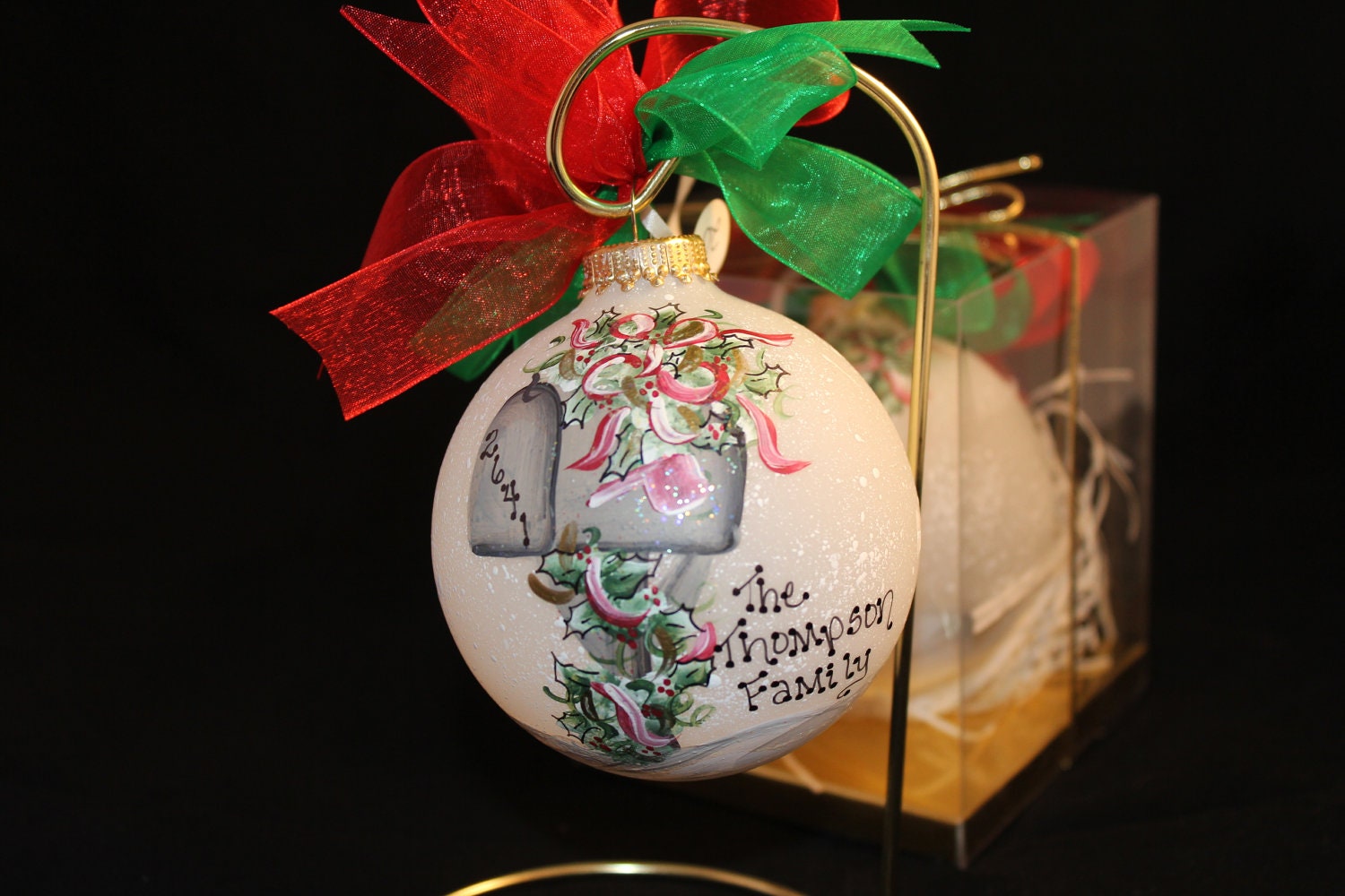 hand painted mailbox christmas ornament personalized free hand painted mailbox christmas ornament personalized free