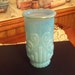 Vintage 1970s Avon Opaque Turquoise Vase/Tumbler, Bristol Blue, Make-up Vanity