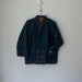 90's Jean Jacket ... Vintage Denim Bouble Breasted Slouch Blazer ... Medium / Large