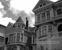 San Francisco Victorian Houses blac k and white photography ...