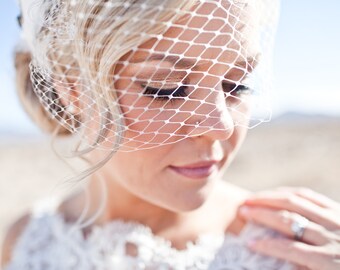 Standard 9 inch Birdcage Veil - Bandeau Style - Custom Colours Available
