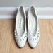 RESERVED - - Shoes Heels Pumps White Leather Triangle Cutout Wedding Avant Garde Geometric Vintage Size 7.5 N