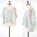 Vintage 1920s pale blue Cropped blouse / Boxy and draped Flapper top