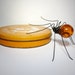 Spectacular Orange Spider Wire and Vintage Globe Repurposed Art