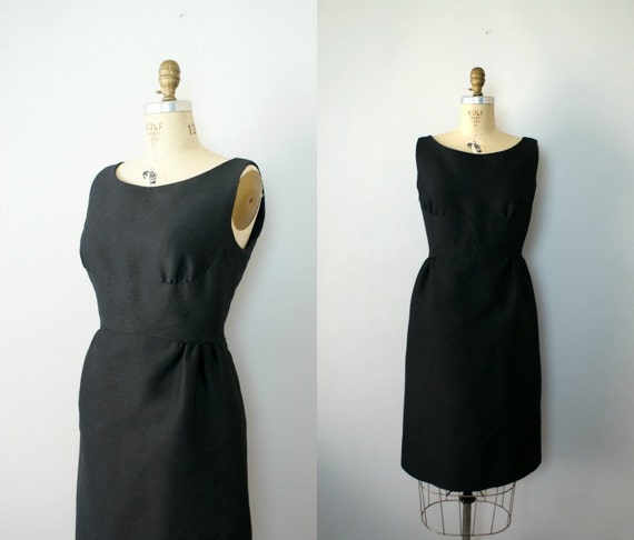 Vintage 1960s Little Black Party Dress Suzy Perette Mod