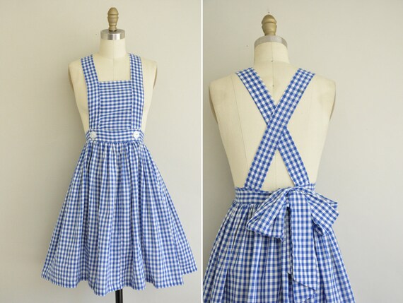 vintage 1950s gingham dress / 50s cotton full by simplicityisbliss